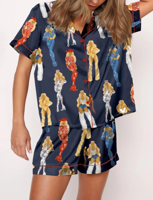 Cowboy Carter Tour Silky Satin Pajama Set For Women - Image 9