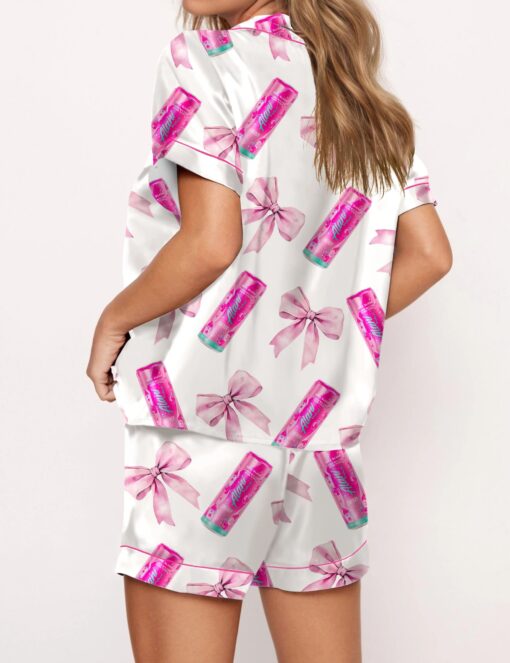 Coquette Energy Drinks Satin Pajama Set For Women - Image 2