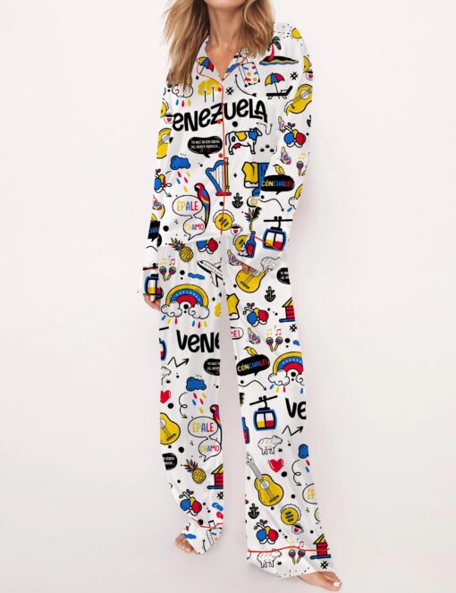 Venezuela Satin Pajama Set For Women - Image 6