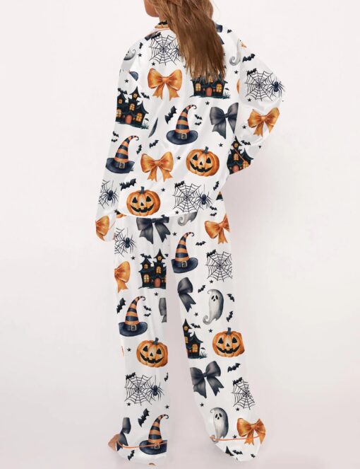 Coquette Halloween Silky Satin Pajama Set For Women - Image 7