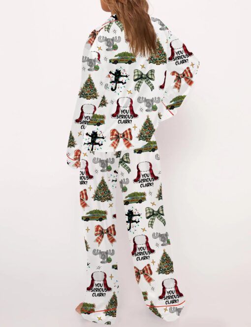 You Serious Clark Christmas Silky Satin Pajama Set For Women - Image 6