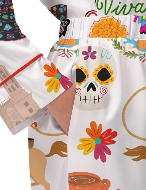 Mexico Satin Pajama Set For Women - Image 10