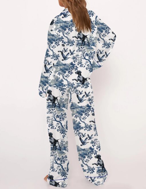 German Shorthaired Pointer Silky Satin Pajama Set For Women - Image 8