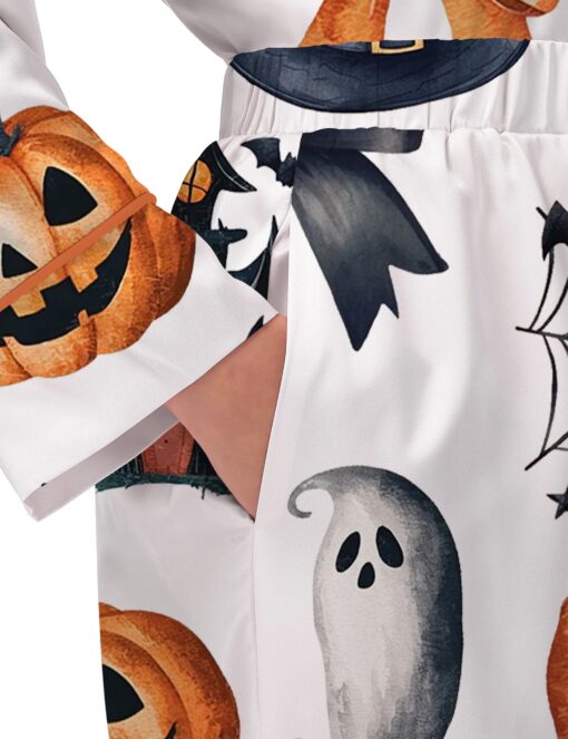 Coquette Halloween Silky Satin Pajama Set For Women - Image 8