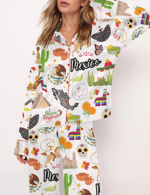 Mexico Satin Pajama Set For Women - Image 8