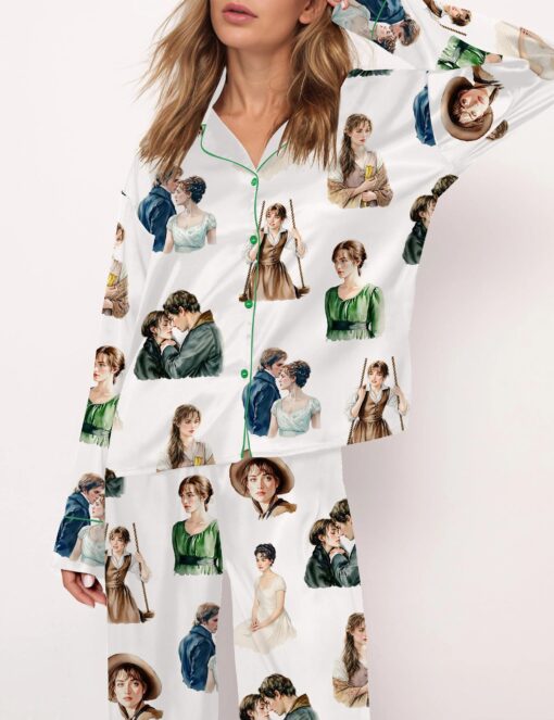 Pride And Prejudice Movie Silky Satin Pajama Set For Women - Image 5