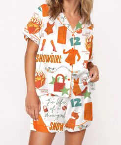 Life Of A Showgirl Silky Satin Pajama Set For Women
