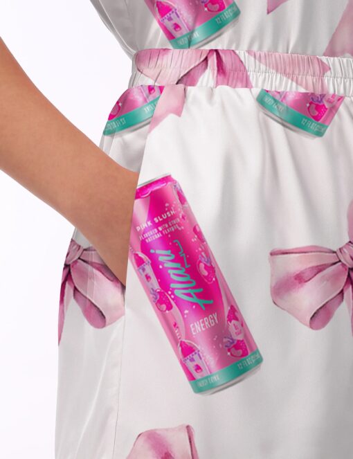 Coquette Energy Drinks Satin Pajama Set For Women - Image 4