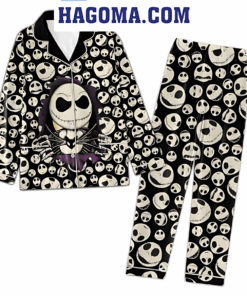 The Nightmare Before Christmas Jack Skellington Skull Polyester Pajamas Set