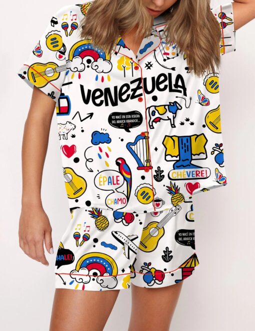 Venezuela Satin Pajama Set For Women - Image 3