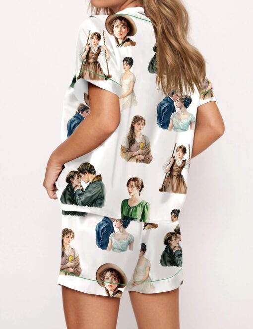 Pride And Prejudice Movie Silky Satin Pajama Set For Women - Image 2