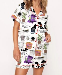 Practical Magic Witches Silky Satin Pajama Set For Women
