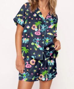 Kentucky Derby Horse Satin Pajama Set For Women