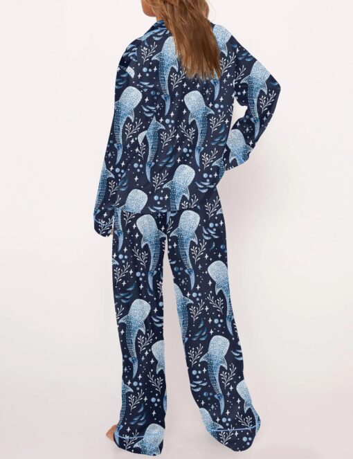 Whale Shark Satin Pajama Set For Women - Image 5