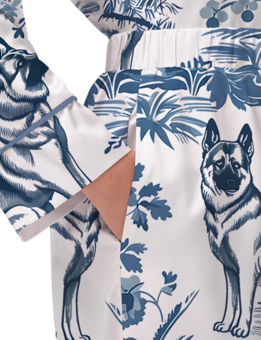 German Shepherd Silky Satin Pajama Set For Women - Image 6