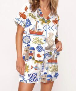 The Kentucky Derby Satin Pajama Set For Women