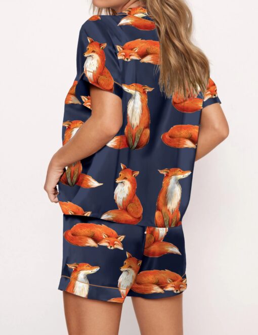 Fox Satin Pajama Set For Women - Image 2