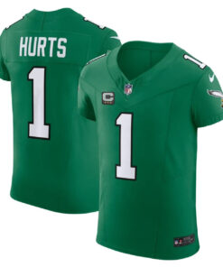 Jalen Hurts Philadelphia Eagles Kelly Green Vapor Elite Jersey - All Stitched