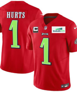 Jalen Hurts Philadelphia Eagles Practice Training Red Jersey - All Stitched