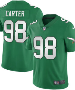 Jaylen Carter Philadelphia Eagles Kelly Green Jesey - All Stitched