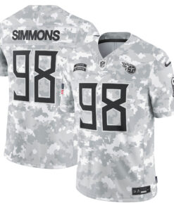 Jeffery Simmons Tennessee Titans 2024 Salute to Service Vapor Limited Jersey - Arctic Camo - All Stitched