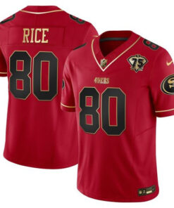 Jerry Rice San Francisco 49ers Throwback Vapor Limited Jersey – 75th Anniversary Patch