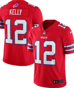 Jim Kelly Buffalo Bills Red Jersey - All Stitched