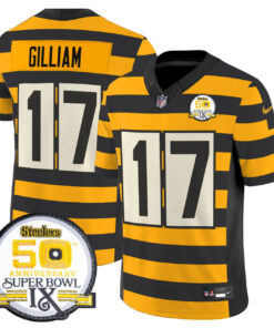 Joe Gilliam Pittsburgh Steelers Throwback Bumblebee Jersey - All Stitched