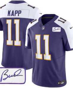 Joe Kapp Minnesota Vikings Bud Grant Patch Classic Limted Jersey - All Stitched