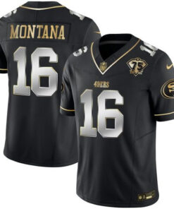 Joe Montana San Francisco 49ers Throwback Vapor Limited Jersey – 75th Anniversary Patch