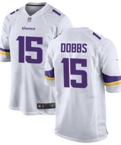 Joshua Dobbs Minnesota Vikings White Jersey - All Stitched