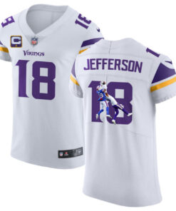 Justin Jefferson Minnesota Vikings White Vapor Elite Jersey - Stitched