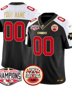 Kansas City Chiefs 2024 AFC West Division Champions Patch Vapor Limited Custom Jersey - All Stitched