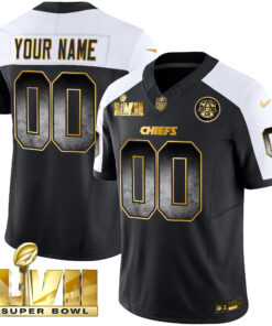 Kansas City Chiefs Gold Arch Smoke Vapor Custom Jersey - All Stitched