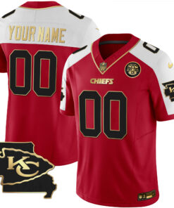 Kansas City Chiefs Missouri Patch Vapor Limited Custom Jersey - All Stitched
