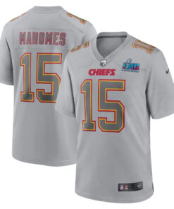 Kansas City Chiefs Super Bowl LVII Patch Game Jersey Gray - All Stitched