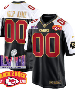 Kansas City Chiefs Super Bowl LVIII & Back 2 Back Patch Game Custom Jersey - All Stitched