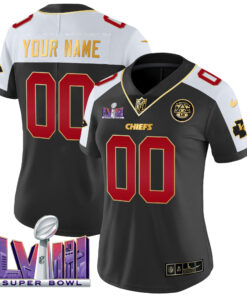 Kansas City Chiefs Super Bowl LVIII Patch Vapor Custom Jersey - All Stitched
