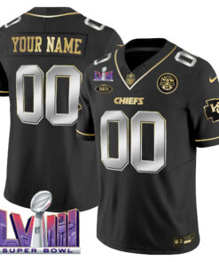 Kansas City Chiefs Super Bowl LVIII Patch Vapor Custom Jersey V3 - All Stitched
