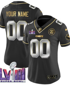 Kansas City Chiefs Super Bowl LVIII Patch Vapor Custom Jersey V4 - All Stitched