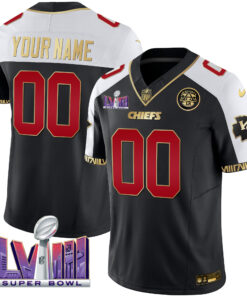 Kansas City Chiefs Super Bowl LVIII Pattern Vapor Custom Jersey V2 - All Stitched