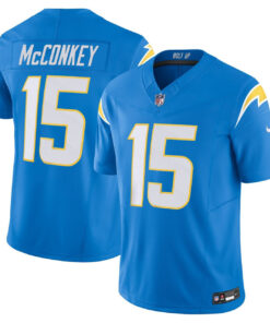 Ladd McConkey Los Angeles Chargers Blue Jersey - All Stitched