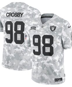 Las Vegas Raiders 2024 Salute to Service Vapor Limited Jersey - Arctic Camo - All Stitched