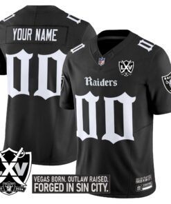 Las Vegas Raiders 'Gothic Sin City Shadows Edition' Vapor Limited Custom Jersey - All Stitched