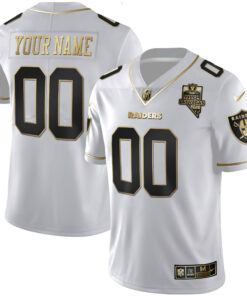 Las Vegas Raiders Inaugural Season Patch Gold & Split Custom Name and Number - All Stitched