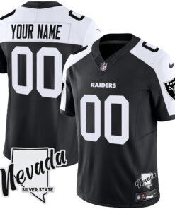Las Vegas Raiders Nevada Silver State Patch Vapor Custom Jersey V2 - All Stitched