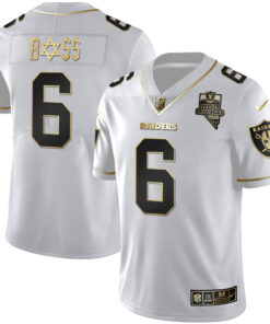 Las Vegas Raiders White Gold BOSS Vapor Jersey - All Stitched