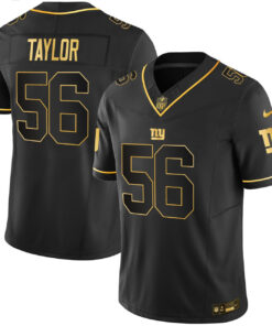 Lawrence Taylor New York Giants Black Gold Jersey - All Stitched