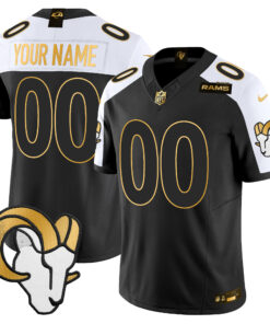 Los Angeles Rams 2024 Gold Vapor Limited Custom Jersey - All Stitched