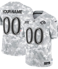 Los Angeles Rams 2024 Salute to Service Vapor Limited Custom Jersey - Arctic Camo - All Stitched